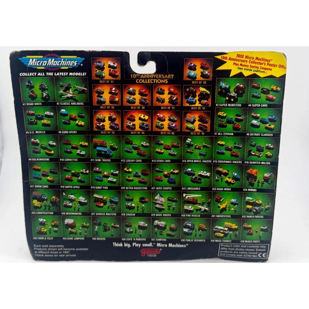 Vintage 1997 Galoob Micro Machines #35 Racers 10th Anniversary Set NIP